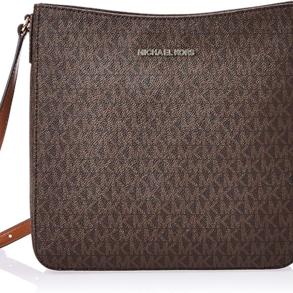 Michael Kors Jet Set Travel Large Logo Brown  Messenger Bag NWT GREAT PRICE!!!!! - Picture 7 of 10